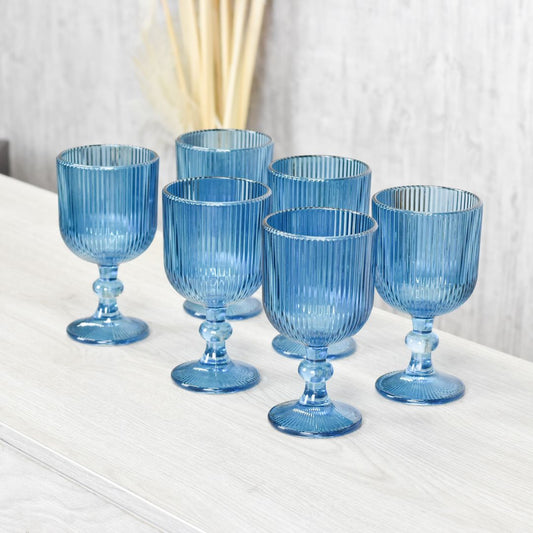 Copas de vidrio set x 6 - Azul