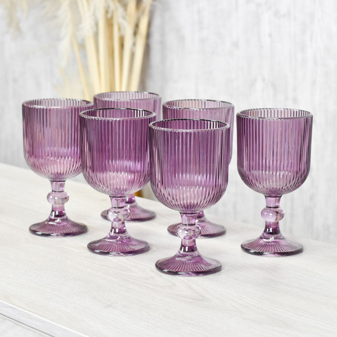 Copas de vidrio set x 6 - Morado