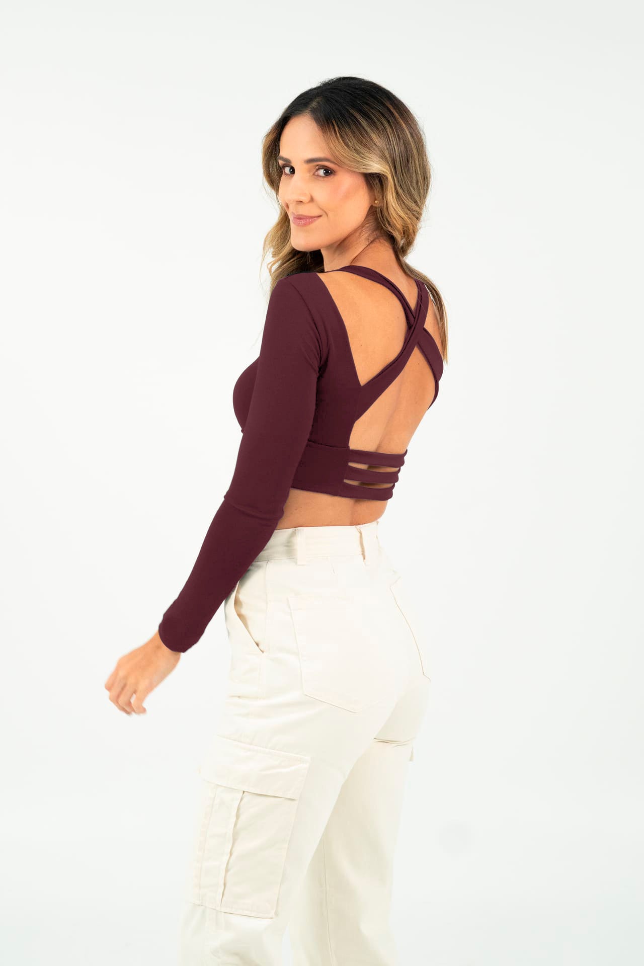 Pack 2x1: Croptop Berlín (Vinotinto + Nude)