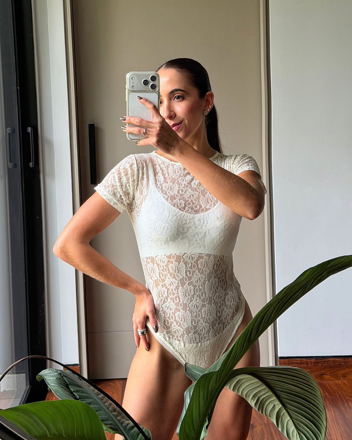 Body Blonda Manga Corta Jolie